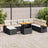 9 Piece Garden Sofa Set With Cushions Poly Rattan Acacia