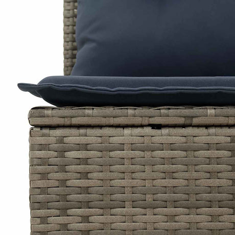 11 Piece Garden Sofa Set With Cushions Poly Rattan Acacia