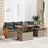 6 Piece Garden Sofa Set With Cushions Beige Poly Rattan
