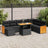 9 Piece Garden Sofa Set With Cushions Poly Rattan Acacia