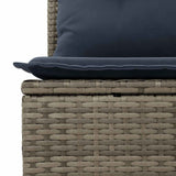 11 Piece Garden Sofa Set With Cushions Poly Rattan Acacia