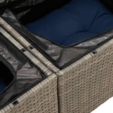 11 Piece Garden Sofa Set With Cushions Poly Rattan Acacia