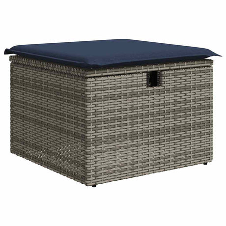6 Piece Garden Sofa Set With Cushions Poly Rattan Acacia