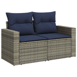 9 Piece Garden Sofa Set With Cushions Poly Rattan Acacia