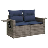 9 Piece Garden Sofa Set With Cushions Poly Rattan Acacia