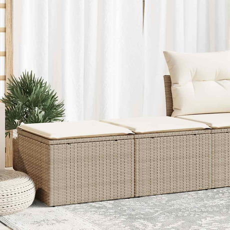 2 Piece Garden Sofa Set With Cushions Black Poly Rattan Acacia