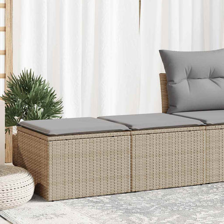 2 Piece Garden Sofa Set With Cushions Black Poly Rattan Acacia