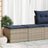 2 Piece Garden Sofa Set With Cushions Poly Rattan Acacia
