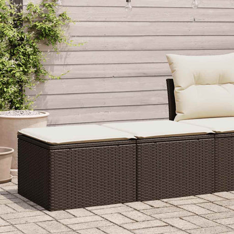2 Piece Garden Sofa Set With Cushions Black Poly Rattan Acacia