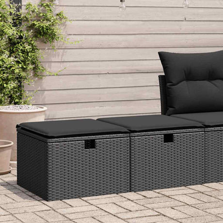 2 Piece Garden Sofa Set With Cushions Beige Poly Rattan Acacia