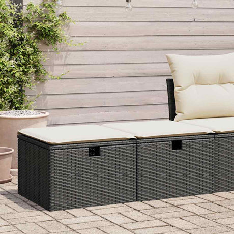 2 Piece Garden Sofa Set With Cushions Beige Poly Rattan Acacia