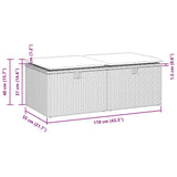 2 Piece Garden Sofa Set With Cushions Poly Rattan Acacia