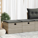 2 Piece Garden Sofa Set With Cushions Beige Poly Rattan Acacia