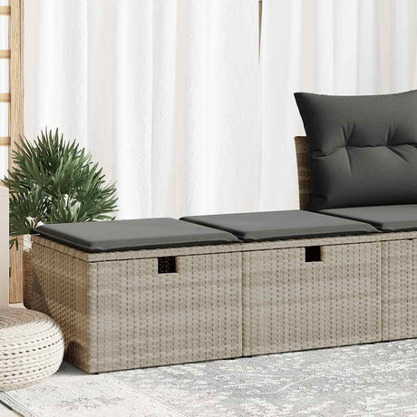 2 Piece Garden Sofa Set With Cushions Beige Poly Rattan Acacia