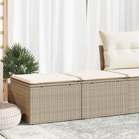 2 Piece Garden Sofa Set With Cushions Poly Rattan Acacia