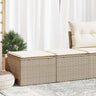 2 Piece Garden Sofa Set With Cushions Poly Rattan Acacia