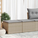 2 Piece Garden Sofa Set With Cushions Poly Rattan Acacia