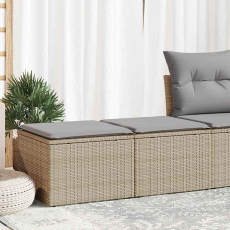2 Piece Garden Sofa Set With Cushions Poly Rattan Acacia