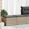 2 Piece Garden Sofa Set With Cushions Poly Rattan Acacia