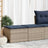 2 Piece Garden Sofa Set With Cushions Poly Rattan Acacia