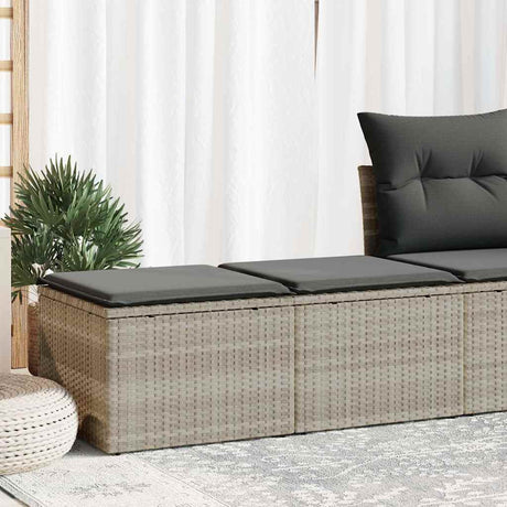 2 Piece Garden Sofa Set With Cushions Poly Rattan Acacia