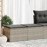 2 Piece Garden Sofa Set With Cushions Poly Rattan Acacia