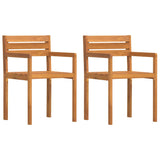 Garden Chairs 2 Pcs 50X53X80 Cm Solid Wood Acacia