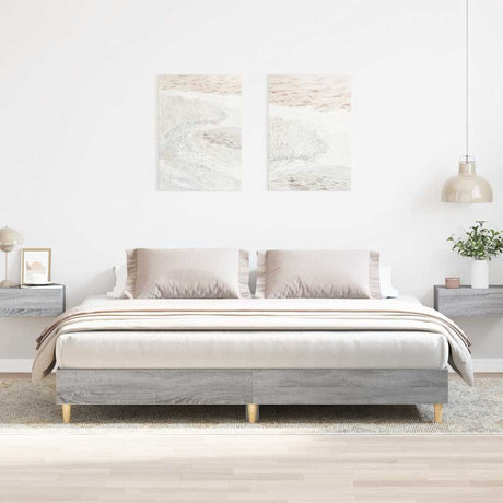 Bed Frame No Mattress Engineered Wood