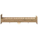 Bed Frame without Mattress Artisan Oak 135x190cm Engineered Wood