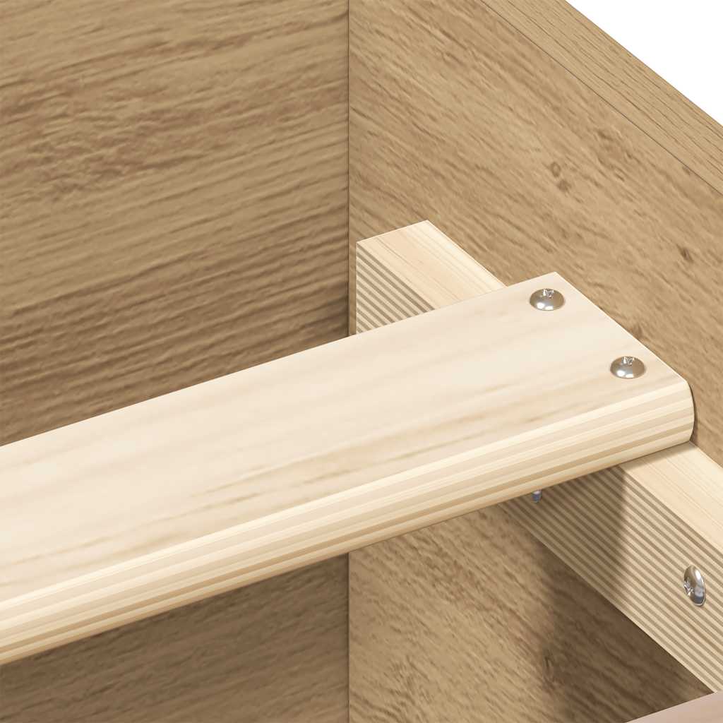 Bed Frame without Mattress Artisan Oak 135x190cm Engineered Wood