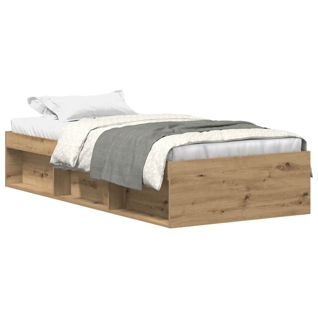 Bed Frame without Mattress Artisan Oak 90x200cm Engineered Wood
