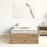 Bed Frame without Mattress Artisan Oak 90x200cm Engineered Wood