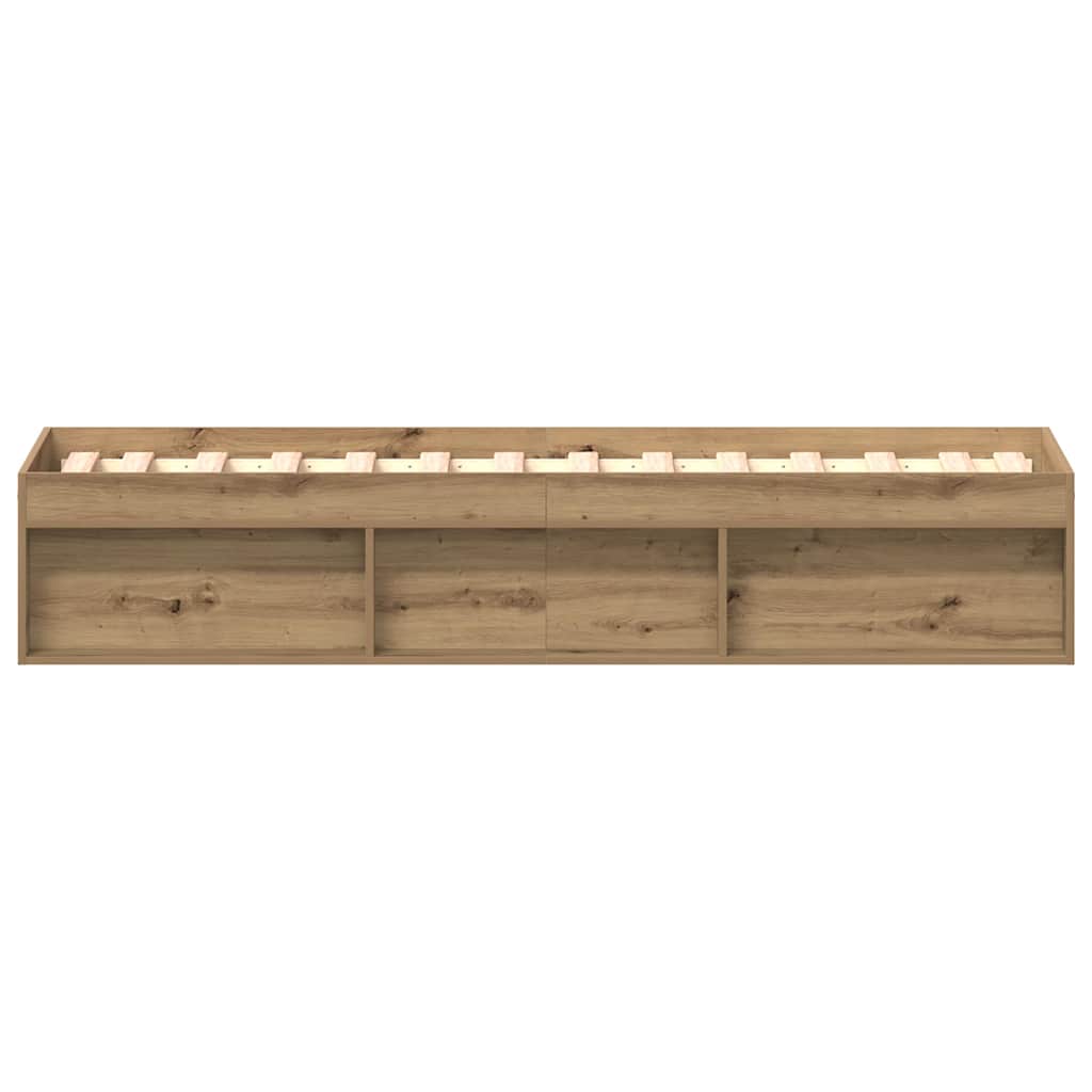 Bed Frame without Mattress Artisan Oak 90x200cm Engineered Wood