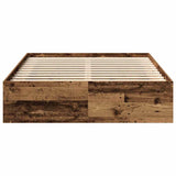 Bed Frame without Mattress Old Wood 140x190cm Engineered Wood