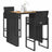 3 Piece Garden Bar Set Without Cushions Poly Rattan Acacia