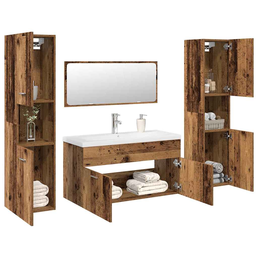 Bathroom Furniture Set Engineered Wood