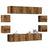 8 Piece Tv Cabinet Set Engineered Wood