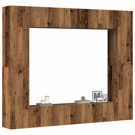 8 Piece Tv Cabinet Set Wall-Mounted Engineered Wood,  Tv Stand 80X30X30 Cm Made Of Engineered Wood,  Wall-Mounted Tv Cabinets - 2 Pcs , 30.5X30X90 Cm, Made From Engineered Wood
