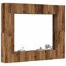 8 Piece Tv Cabinet Set Wall-Mounted Engineered Wood,  Tv Stand 80X30X30 Cm Made Of Engineered Wood,  Wall-Mounted Tv Cabinets - 2 Pcs , 30.5X30X90 Cm, Made From Engineered Wood