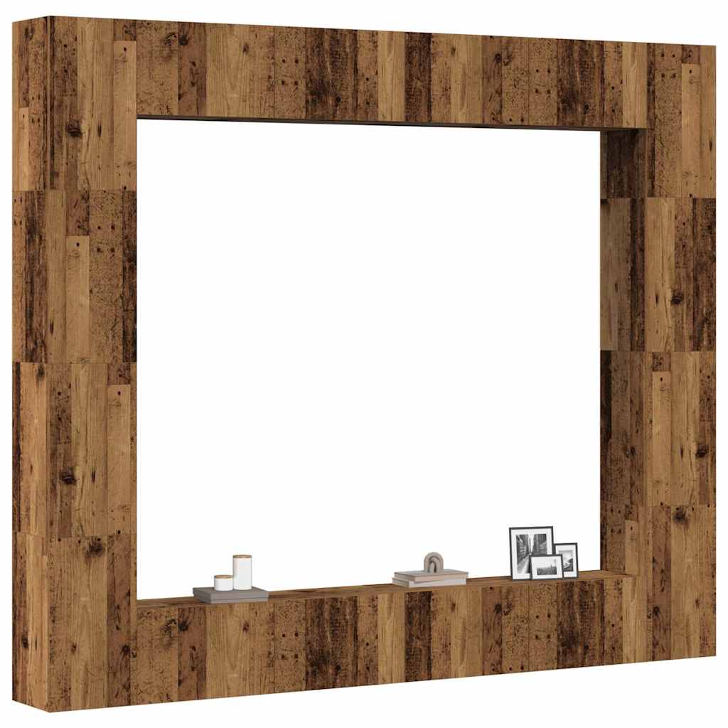 8 Piece Tv Cabinet Set Wall-Mounted Engineered Wood,  Tv Stand 80X30X30 Cm Made Of Engineered Wood,  Wall-Mounted Tv Cabinets - 2 Pcs , 30.5X30X90 Cm, Made From Engineered Wood