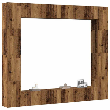 8 Piece Tv Cabinet Set Wall-Mounted Engineered Wood,  Tv Stand 80X30X30 Cm Made Of Engineered Wood,  Wall-Mounted Tv Cabinets - 2 Pcs , 30.5X30X90 Cm, Made From Engineered Wood