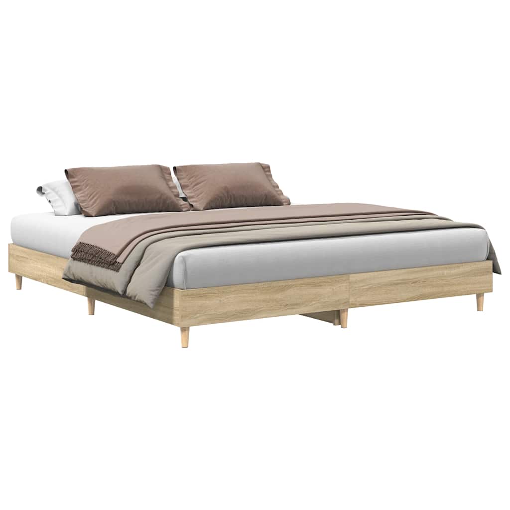 Bed Frame Without Mattress 180X200Cm Engineered Wood