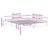 Bed Frame Without Mattress 180X200Cm Engineered Wood