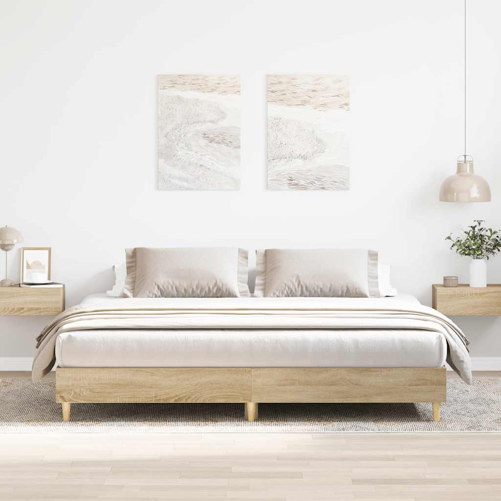 Bed Frame Without Mattress 180X200Cm Engineered Wood