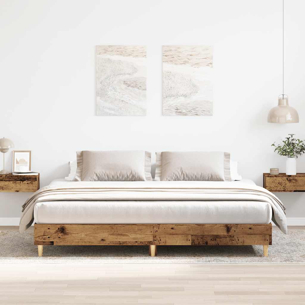 Bed Frame Without Mattress 180X200Cm Engineered Wood
