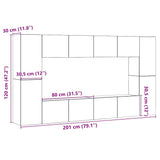 Wall Mounted Tv Cabinets 8 Pcs Engineered Wood