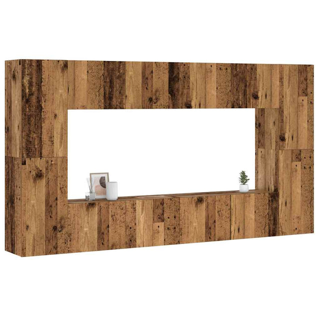 Wall Mounted Tv Cabinets 8 Pcs Engineered Wood