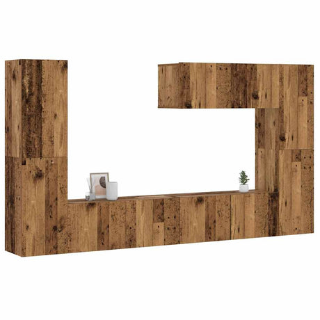 7 Piece Tv Cabinet Set Engineered Wood