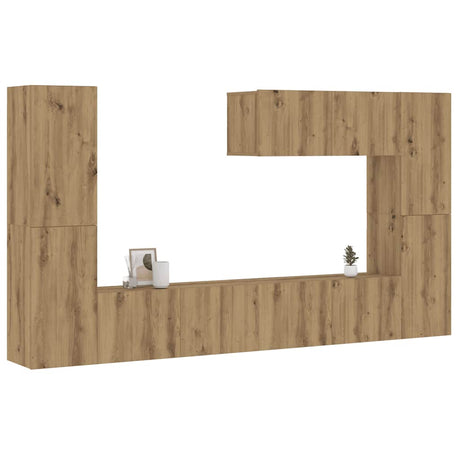 7 Piece Tv Cabinet Set Engineered Wood