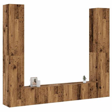 6 Piece Tv Cabinet Set Wall-Mounted Engineered Wood,  Tv Stand 80X30X30 Cm Made Of Engineered Wood,  Wall-Mounted Tv Cabinets - 2 Pcs , 30.5X30X, Made From Engineered Wood